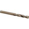 Cleveland Twist Drill #9 135° Spiral Flute Cobalt Screw Machine Drill Bit Oxide/Gold Finish, Right Hand Cut, 1-3/16" Flute Length, 2-1/4" OAL, Split Point, Straight Shank C14616 - 63793095