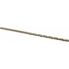 Chicago-Latrobe 3/16" 135° Spiral Flute Cobalt Taper Length Drill Bit Oxide/Gold Finish, 3-3/8" Flute Length, 5-3/4" OAL, Split Point, Straight Shank, Series 520 44812 - 81410128
