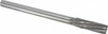 Made in USA 3/4" Diam 8-Flute Straight Shank Spiral Flute High Speed Steel Chucking Reamer Bright Finish, 9-1/2" OAL, 2-1/2" Flute Length, RH Cut, RH Spiral 435L-0.7500 - 02410488