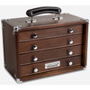 Gerstner International Dark Oak 4-Drawer Mini Portable Chest - GI-T12-D