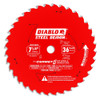Diablo Tools Wet & Dry-Cut Saw Blades, Blade Diameter (Inch): 7-1/4, Blade Material: Carbide-Tipped, Blade Thickness (Decimal Inch): 0.0750, Arbor Hole Diameter (Inch): 5/8, Number of Teeth: 36 D0736CF - 98138308