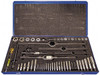 Cle-Line Tap & Die Set: 1/8-27 Taps, 1/4-20 to 1/2-20 Dies, NPT, UNC & UNF Round Dies, Plug, Adjustable, 52 Pc C00533 - 43489558