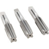 Hertel Tap Set: Metric Coarse, 4 Flute, High Speed Steel, Bright Finish 4-15/32" OAL, 6H Class of Fit, 3 Pc K029517AS - 02385748