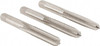 Hertel Tap Set: Metric Coarse, 4 Flute, High Speed Steel, Bright Finish Size 8 x 1.25 mm, 2-23/32" OAL, 6H Class of Fit, 3 Pc K029511AS - 02385698