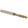 OSG Spiral Flute Tap: M6x1.00 Metric Coarse, 3 Flutes, Plug, 6H Class of Fit, High Speed Steel, TIN Coated 2-1/2" OAL, Right Hand Thread, D5, Series 143 1986005 - 44158962