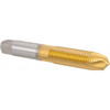 Hertel Spiral Point Tap: M10x1.25 Metric Fine, 3 Flutes, Plug, High Speed Steel, TiN Coated 1-1/4" Thread Length, Right Hand, D5, K027763AS25 - 07681968