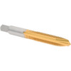 Hertel Spiral Point Tap: M10x1.50 Metric Coarse, 3 Flutes, Plug, 6H Class of Fit, High Speed Steel, TiN Coated 1-1/4" Thread Length, Right Hand, D6, K027759AS25 - 87145561