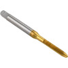 Hertel Spiral Point Tap: M2.5 x 0.45, Metric Coarse, 2 Flutes, Plug, High Speed Steel, TiN Finish 1/2" Thread Length, Right Hand, D1 K020075AS25 - 07684491