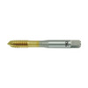 OSG Spiral Point Tap: M6x1.00 Metric Coarse, 3 Flutes, Plug, 6H Class of Fit, Vanadium High Speed Steel, TiN Coated 24 mm Thread Length, Right Hand, D5, Series 11115 1111500705 - 79330460