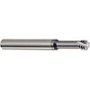 Carmex Helical Flute Thread Mill: #8-36, Internal, 3 Flute, 1/4" Shank Dia, Solid Carbide 36 TPI, 0.13" Cut Dia, 0.35" LOC, 2.5" OAL, TiAlN Coated S0250C3536UN - 74047986