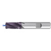 Carmex Helical Flute Thread Mill: 1/4-18,3/8-18, Internal/External, 4 Flute, 3/8" Shank Dia, Solid Carbide 18 TPI, 0.3750 mm Cut Dia, 0.6400" LOC, 3" OAL, TiAlN Coated B0375D0618NPTF - 74047671