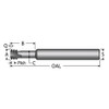Scientific Cutting Tools Helical Flute Thread Mill: Internal, 3 Flute, 1/4" Shank Dia, Solid Carbide 0.12" Cut Dia, 0.3" LOC, 2.5" OAL, AlTiN+ Coated TMLR4-.7MMA - 57569568