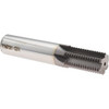 Scientific Cutting Tools Straight Flute Thread Mill: 1-12, External & Internal, 6 Flutes, 3/4" Shank Dia, Powdered Metal 12 TPI, 0.735" Cut Dia, 1.283" LOC, 4" OAL, TiCN Coated TM735-12N - 60022746