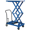 Vestil Steel Premium Double Scissor Lift Cart with Foot Release, 300 lb. Capacity, 33" x 19-1/2" Platform - CART-300-D-FR