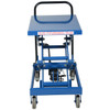 Vestil Steel Premium Double Scissor Lift Cart with Foot Release, 300 lb. Capacity, 33" x 19-1/2" Platform - CART-300-D-FR