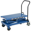 Vestil Steel Premium Double Scissor Lift Cart with Foot Release, 300 lb. Capacity, 33" x 19-1/2" Platform - CART-300-D-FR
