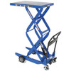 Vestil Steel Premium Double Scissor Lift Cart with Hand Release, 400 lb. Capacity, 35-7/16" x 23-5/8" Platform  - CART-400-D-HR