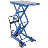 Vestil Steel Premium Double Scissor Lift Cart with Hand Release, 400 lb. Capacity, 35-7/16" x 23-5/8" Platform  - CART-400-D-HR
