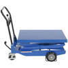 Vestil Steel Premium Double Scissor Lift Cart with Hand Release, 400 lb. Capacity, 35-7/16" x 23-5/8" Platform  - CART-400-D-HR