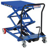 Vestil Steel Premium Double Scissor Lift Cart with Foot Release, 1000 lb. Capacity, 40-1/2" x 24" Platform - CART-1000-D-FR
