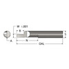 Scientific Cutting Tools Grooving Tool: Face Solid Carbide, 1/4" Shank Dia, 0.0510" Groove Width FG250-050 - 43193002