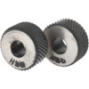 GROZ USA 3/16 Inch Face Width, 5/8 Inch Diameter, High Speed Steel Knurl Wheel Set 7/32 Inch Hole Diameter, Beveled Face Knurl, Left and Right Hand Diagonal Pattern, Form K58/ML + K58/MR - 01295187