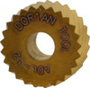 Dorian Tool Standard Knurl Wheel: 3/4" Dia, 90 ° Tooth Angle, 12 TPI, Diagonal, High Speed Steel 3/8" Face Width, 1/4" Hole, 30 ° Helix, Series A 73310123768 - 64143175