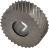 Made in USA Standard Knurl Wheel: 1/2" Dia, 90 ° Tooth Angle, 25 TPI, Diagonal, High Speed Steel 3/16" Face Width, 3/16" Hole, 30 ° Helix, Series EP EPL-225 - 78112257