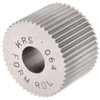 Made in USA Standard Knurl Wheel: 3/4" Dia, 80 ° Tooth Angle, Straight, High Speed Steel 1/2" Face Width, 1/4" Hole, 64 Diametral Pitch, Series KR KRS-064 - 78149655