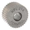 Made in USA Standard Knurl Wheel: 3/4" Dia, 90 ° Tooth Angle, 14 TPI, Diagonal, High Speed Steel 3/8" Face Width, 1/4" Hole, 30 ° Helix, Series KP KPL-214 - 78123338