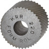 Made in USA Standard Knurl Wheel: 3/4" Dia, 90 ° Tooth Angle, 20 TPI, Diagonal, High Speed Steel 1/2" Face Width, 1/4" Hole, 30 ° Helix, Series KR KRR-220 - 78145208