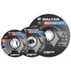 Walter Surface Technologies ALLSTEEL XTRA™ Grinding Wheel, Type 27, 4-1/2" Dia, 1/8" Thick, 7/8" Arbor, Aluminum Oxide, 30 Grit, Resinoid Bond, 13300 Max RPM, Use with Angle Grinder - 08C452