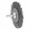 WALTER Surface Technologies | ALLSTEEL™ MOUNTED WIRE BRUSHES, CRIMPED WIRES | Wheel Brush: 3" Wheel Dia, 0.0118" Wire Dia - 09C175