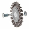 WALTER Surface Technologies | ALLSTEEL™ Mounted Wire Brush, Double-Sided Knot-Twisted | 3" Dia x 1/2" Knot Twist Wheel - 09C303