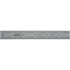 PEC Tools Steel Rule: 6" OAL, English & Metric Graduation, Rigid, 3/4" OAW Silver, Satin Chrome-Plated, 1/32 & 1/64" Graduation 262-006 - 01470905