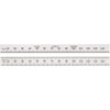 Starrett Steel Rule: 150 mm OAL, Metric Graduation, Flexible, 12.7 mm OAW Silver, Satin Chrome-Plated, 1/2" Graduation 51329 - 86413036