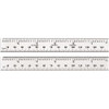 Starrett Steel Rule: 5-3/4" OAL, English & Metric Graduation, Rigid, 3/4" OAW Silver, Satin Chrome-Plated, 1/2, 1/32 & 1/64" Graduation 52634 - 86421773