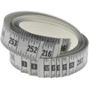 Made in USA 24 Ft. Long x 1 Inch Wide, 1/16 Inch Graduation, Silver, Mylar Adhesive Tape Measure Reads Right to Left, Horizontal Scale FR-S288R-TC - 67755025