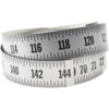 Made in USA 6 Ft. Long x 1 Inch Wide, 1/8 Inch Graduation, Silver, Mylar Adhesive Tape Measure Reads Left to Right, Horizontal-Half Scale FHR-S144L-TC - 67755819