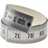 Made in USA 6 Ft. Long x 1-1/4 Inch Wide, 1/16 Inch Graduation, Silver, Mylar Adhesive Tape Measure Reads Right to Left, Horizontal Scale ER-S072R-TC - 67754804