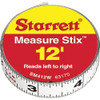 Starrett 12 Ft. Long x 1/2 Inch Wide, 1/32 and 1/16 Inch Graduation, White, Steel Adhesive Tape Measure 63170 - 09501230