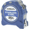 Komelon Tape Measure: 25 ft. Long, 1" Width, Silver Blade 1/16" Graduation, Inch Graduation, Blue & Gray Case SS125 - 76618891