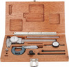 Mitutoyo Machinist Caliper, Micrometer, Ruler & Test Indicator Kit: 5 pc, 0 to 6" Caliper, 0 to 1" Micrometer Includes Dial Caliper, Full-Flexible Rule, Mahogany Case, Outside Micrometer & Test Indicator Set 64PKA069C - 57242166