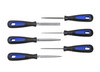 Williams Industrial Tools 6 pc Smooth Cut Handled Engineering File Set in Snap Pouch - 1-476-04-3-2-W