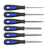 Williams Industrial Tools 6 pc Smooth Cut Handled Engineering File Set in Snap Pouch - 1-476-04-3-2-W