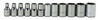 Williams Industrial Tools 12 pc 1/4" Drive 6-Point Metric Shallow Socket Set on Rail and Clips - JHWMSM-12HRC