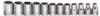 Williams Industrial Tools 12 pc 3/8" Drive 6-Point Metric Shallow Socket Set on Rail and Clips - JHWMSB-12HRC