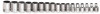 Williams Industrial Tools 12 pc 3/8" Drive 12-Point Metric Shallow Socket Set on Rail and Clips - JHWMSB-12RC