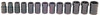 Williams Industrial Tools 13 pc 3/8" Drive SAE & Metric TURBOSOCKET® Salvage/Damaged Fastener Socket Set on Rail and Clips - JHWTSCS3813