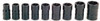 Williams Industrial Tools 9 pc 3/8" Drive SAE & Metric TURBOSOCKET® Salvage/Damaged Fastener Socket Set on Rail and Clips - JHWTSMS3809